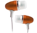 Picture of Handsfree 3.5mm Stereo Soft Gel Headset with Built-In Mic and Music Control Button - Orange