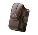 Picture of Naztech Pilot Case with Swivel Clip for Med. and Large Flip Phones Features a Wallet for I.D.-Brown