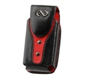 Picture of Naztech Boa Matching Key Chain and Swivel Belt Clip for SML / MED Bar Phones (Black-Red)