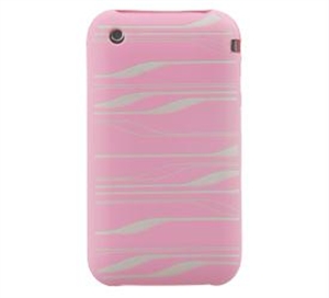 Picture of Naztech Laser Silicone Cover for Apple iPhone 3G and 3Gs - Pink and Cream