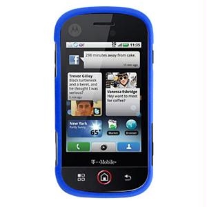 Picture of Rubberized SnapOn Blue Cover for Motorola CLIQ XT