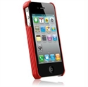 Picture of Naztech Carbon Fiber Graphite Shield for Apple iPhone 4 - Red