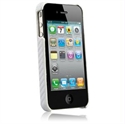 Picture of Naztech Carbon Fiber Graphite Shield for Apple iPhone 4 - White