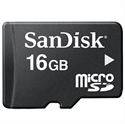 Picture of SanDisk 16GB Micro SDHC Memory Card with SD Adapter