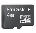 Picture of SanDisk 4GB Micro SDHC Memory Card with SD Adapter