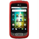 Picture of Rubberized SnapOn Cover for LG Optimus T P509 - Red