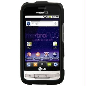 Picture of Rubberized SnapOn Cover for LG Optimus M MS690 - Black