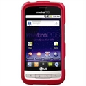 Picture of Rubberized SnapOn Cover for LG Optimus M MS690 - Hot Pink