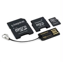 Picture of Kingston Mobility Kit - 16 GB microSDHC Flash Memory Card with SD and miniSD Adapters + USB Reader
